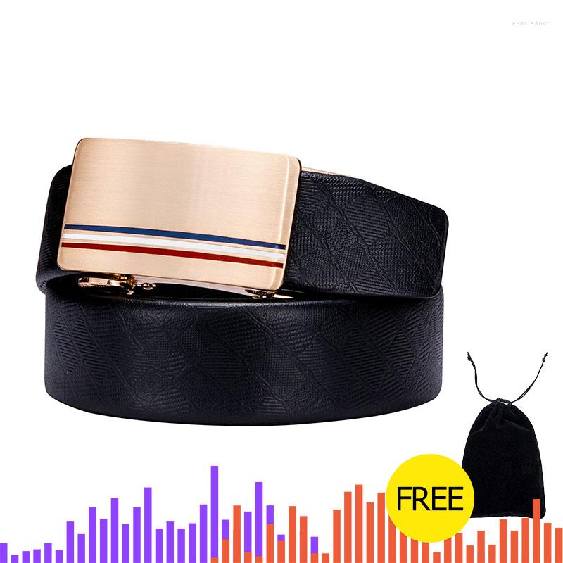 

Belts Fashion Men's Belt Business Brand Genuine Leather For Men Alloy Automatic Buckle Ratchet Ceinture Homme DiBanGu, Black