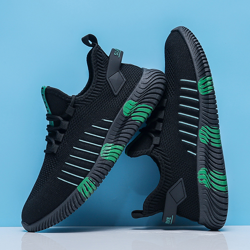 

Flying woven men's Shoes spring autumn student casual breathable sports sneakers single old Beijing cloth designer shoes top service for male factory low price, Socks
