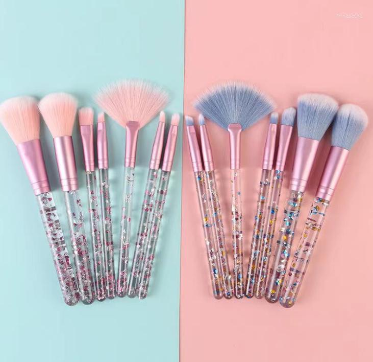 

Makeup Brushes 7pcs Top Sale Diamond Look Handle Shiny Brush Set For Learners