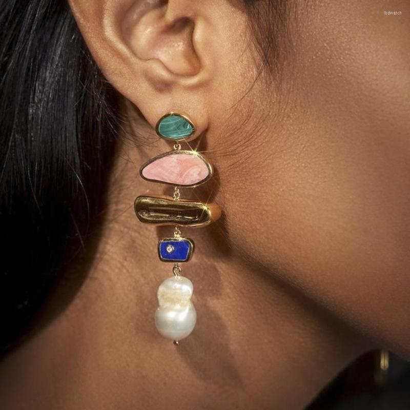 

Dangle Earrings 2022 Asymmetry Small Fresh Long-style Drop Oil Earbuds Ins Street Accessories Women Fashion