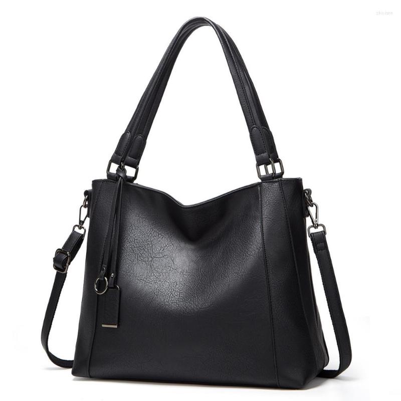 

Evening Bags Ladies Tote Hand Soft Leather Luxury Handbags Women Designer Crossbody Messenger For Bolsos De Mujer C1465, Black