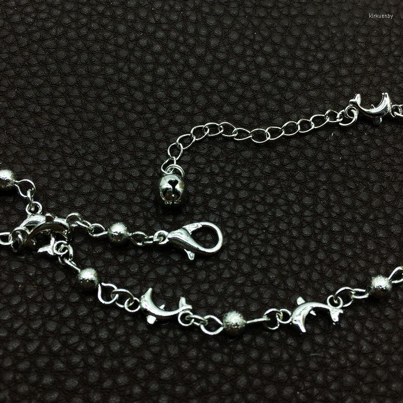 

Anklets 12pcs Wholesale Little Bell Anklet Bracelet Titanium Steel Women Girl Lover Barefoot Fashion Foot Chain Jewelry