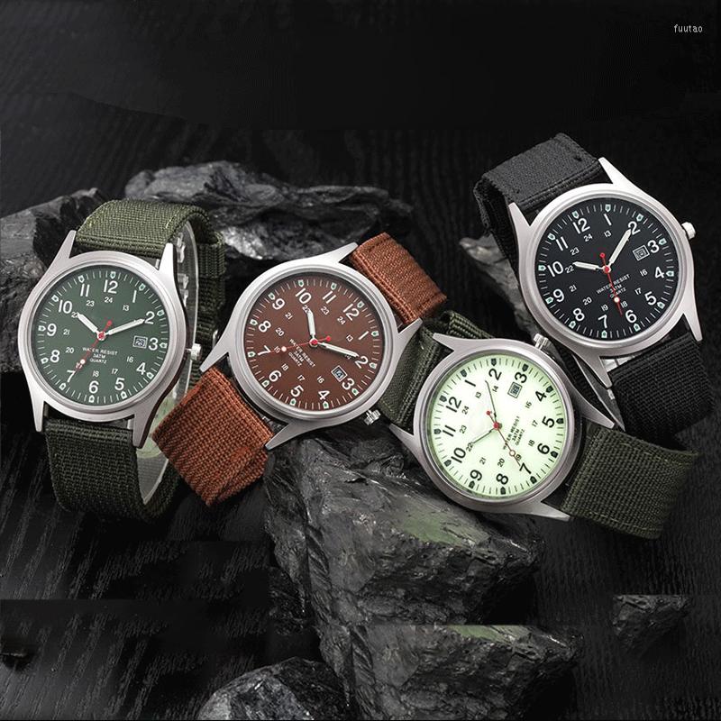 

Wristwatches Men Watch SOKI Canvas Clothing Men's Casual Fashion Gift Student Sports, Green