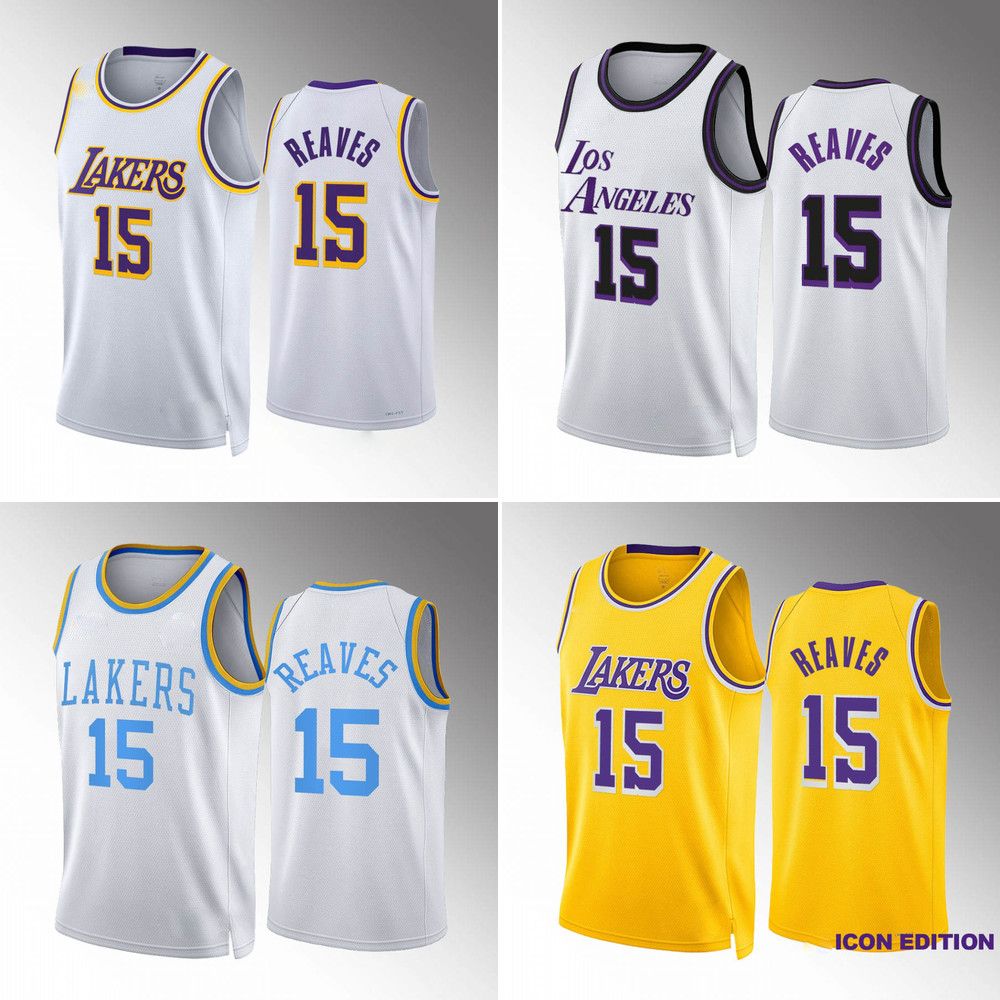 

Custom Men Austin Reaves 2022-2023 Basketball Jerseys Shirt Classic Edition White Statement Purple Gold, Color