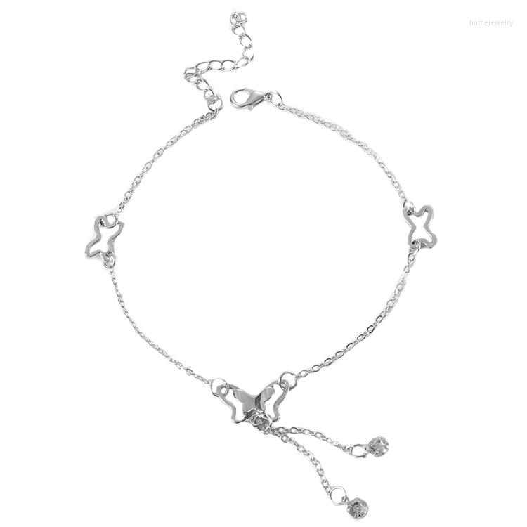 

Anklets Fashion Butterfly Pendant Foot Chain Summer Yoga Beach Leg Bracelet Handmade Anklet Golden Silver Color Jewelry Gift