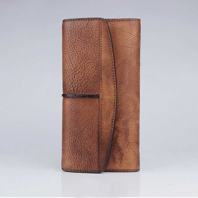 

Wallet Vintage Women Leather Short Slim Male Purses Money Credit Card Holders Men 221030, Auburn