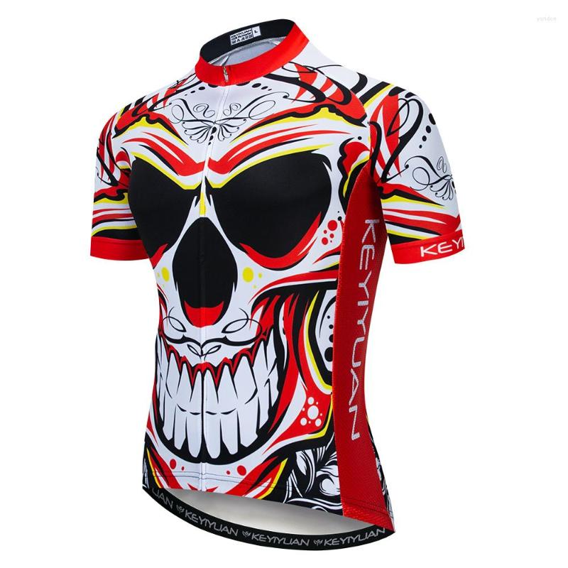 

Racing Jackets KEYIYUAN 2022 Men's Cycling Jersey Short Sleeve Bike Shirts With Pocket Reflective Hombre, 03