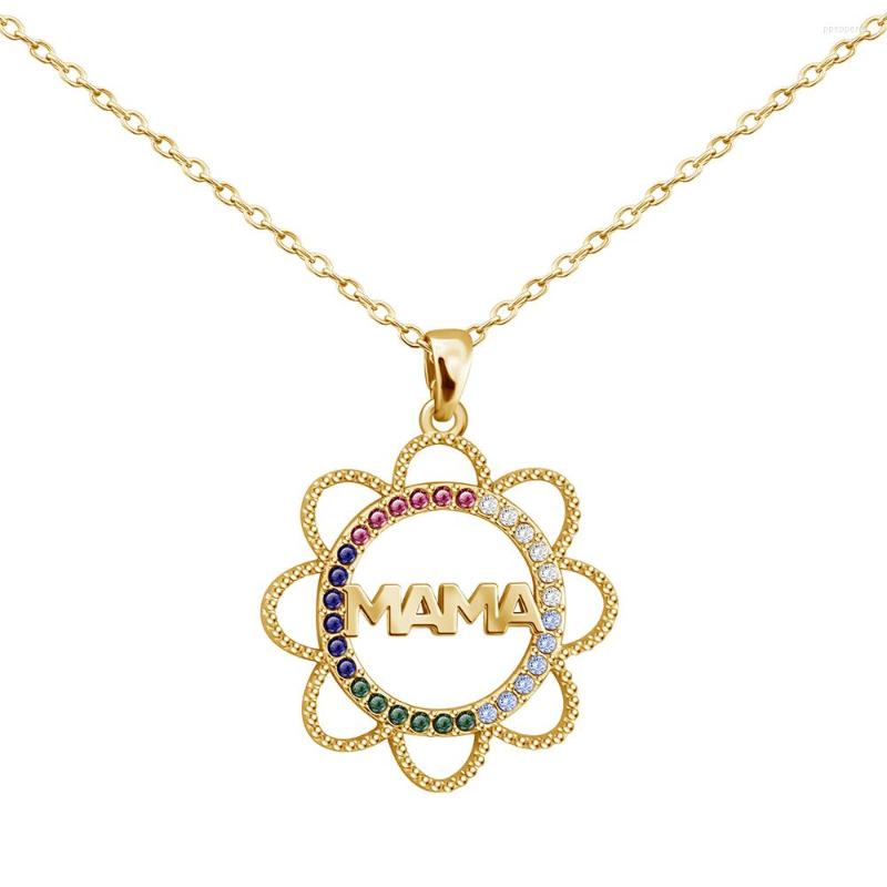 

Pendant Necklaces Sunflower Necklace With Stones Trendy For Mama Mothers Day Gift
