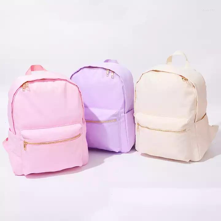 

School Bags Factory Direct High Quality DIY Custom Nylon Backpacks College For Girl Kids Women And Men