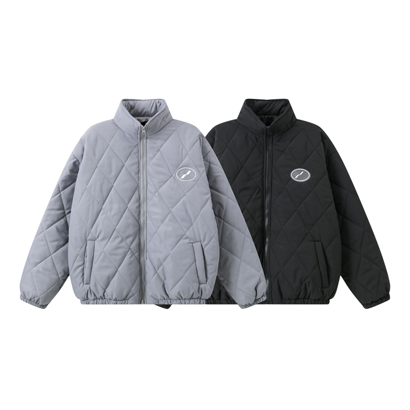 

22fw Autumn Winter Men Women High Street Coat Europe Outerwear Wind Proof Cotton Padded Jacket, Black