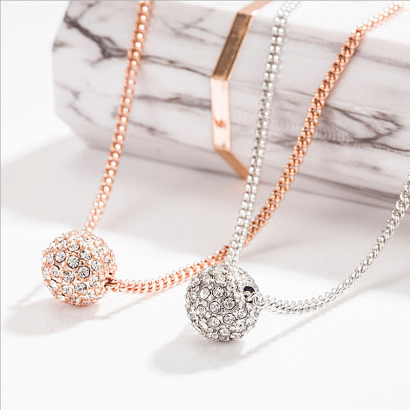 

Necklaces Bracelet designer jewelry The star-spangled wish ball transports beads collarbone chain diamond inlaid lucky small fireball