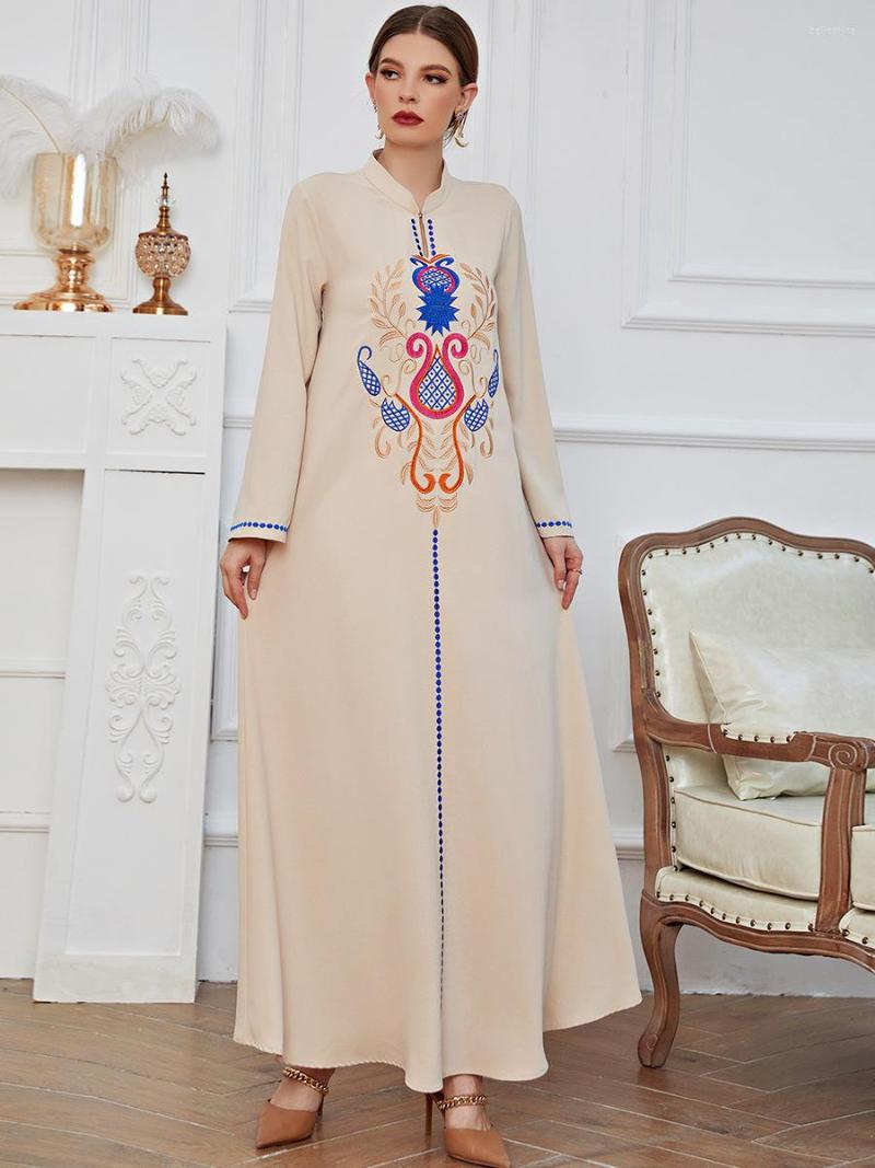 

Ethnic Clothing 2022 Ramadan Eid Abaya Dubai Muslim Party Maxi Dress Women Embroidery Caftan Marocain Evening Kaftan Arabic Turkey Islam