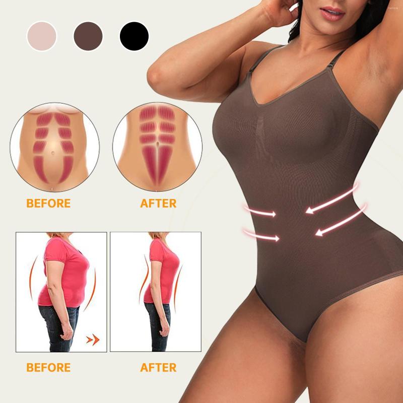 

Women's Shapers Belly For Women Shapewear Bodysuit Thong Body Shaper Slimming With Romper Skirt Overlay, Beige