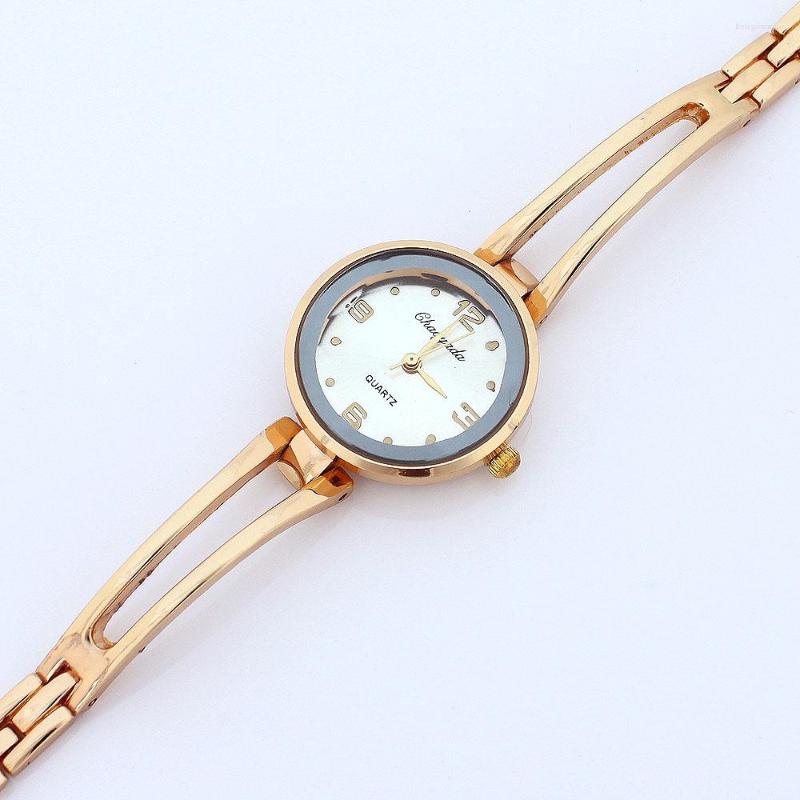 

Wristwatches Luxury High Quality Rose Gold Girl Women Watch Fashion Ladies Stainless Steel Dress Quartz Wristwatch O131