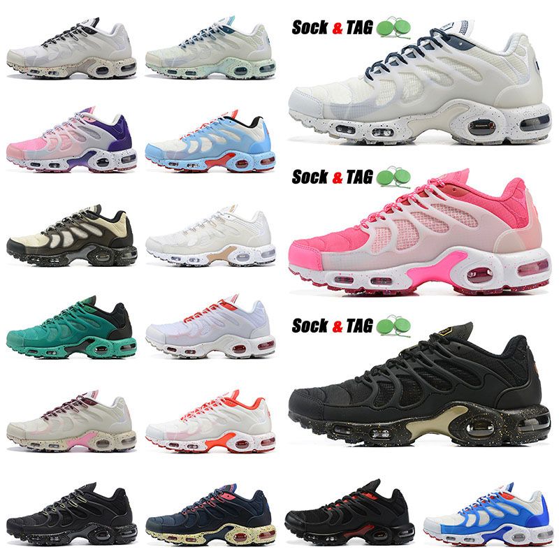 

Plus Terrascapes Tn Running Shoes Mens Womens Terrascape Tns Black And White Aqua Metallic Gold Rattan Navy Blue Pink Beige Mesh Spikes Sneakers Trainers Big Size 12, M06 40-46 black red