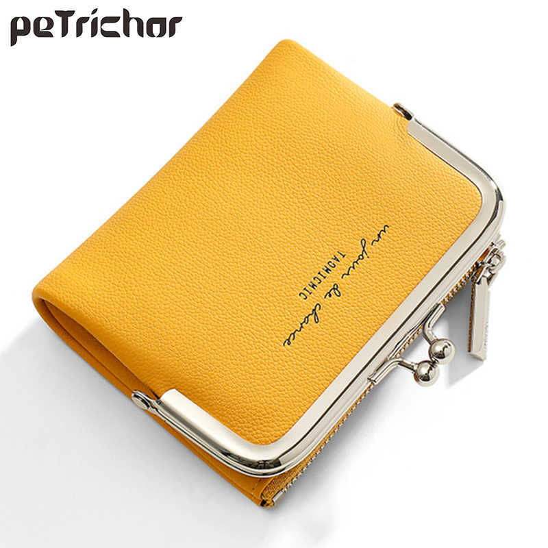 

Wallet Fashion Fold Short For Women's Soft PU Leather Zipper Design Mini Coin Purse Card Holder Ladies Clutch Small Female 221030, Design2 black