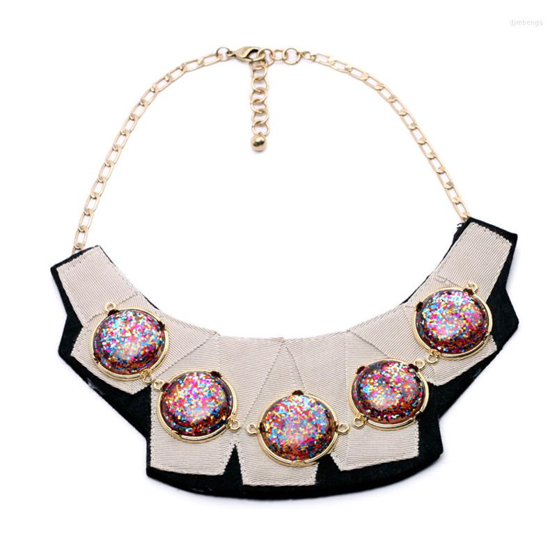 

Choker The Item Statement Jewelry Wholesale Ms Tide Joker Cloth Pendant Exaggerated Necklace