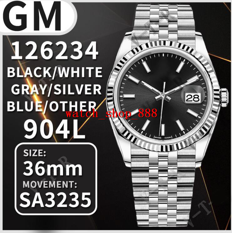 

2022 New Style Swiss CAL.3235 Movement Best Edition Mens Datejust 36mm 126234 Jubilee Band V3 904L GMF GM Factory Watch Men's Automatic Watches-1
