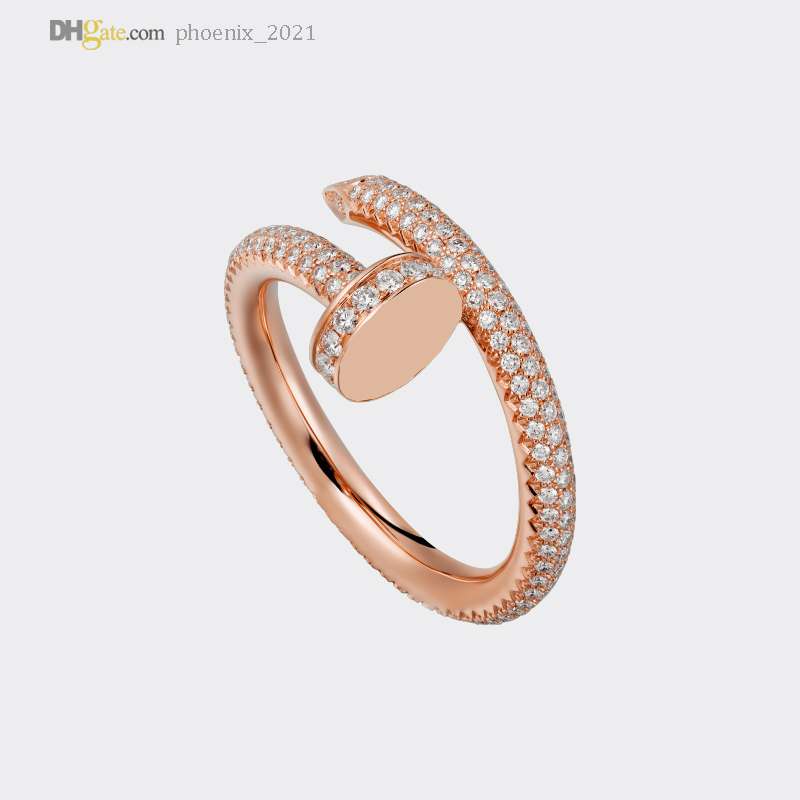 

Carti Band Ring Designer Rings Nail Ring Diamond-Paved Rose Gold Women/Men Luxury Jewelry Titanium Steel Gold-Plated Never Fade Not Allergic 21621802