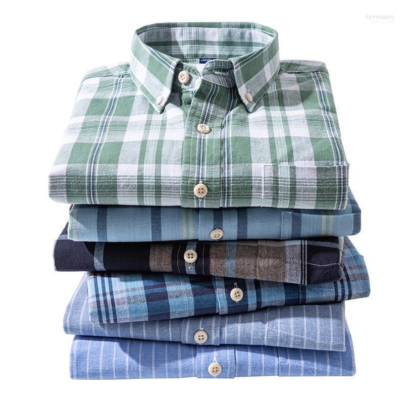 

Men's Casual Shirts Men's Button Down Shirt For Men Long Sleeve Cotton Linen Plaid Collar Comfortable Breathable, T0c1804