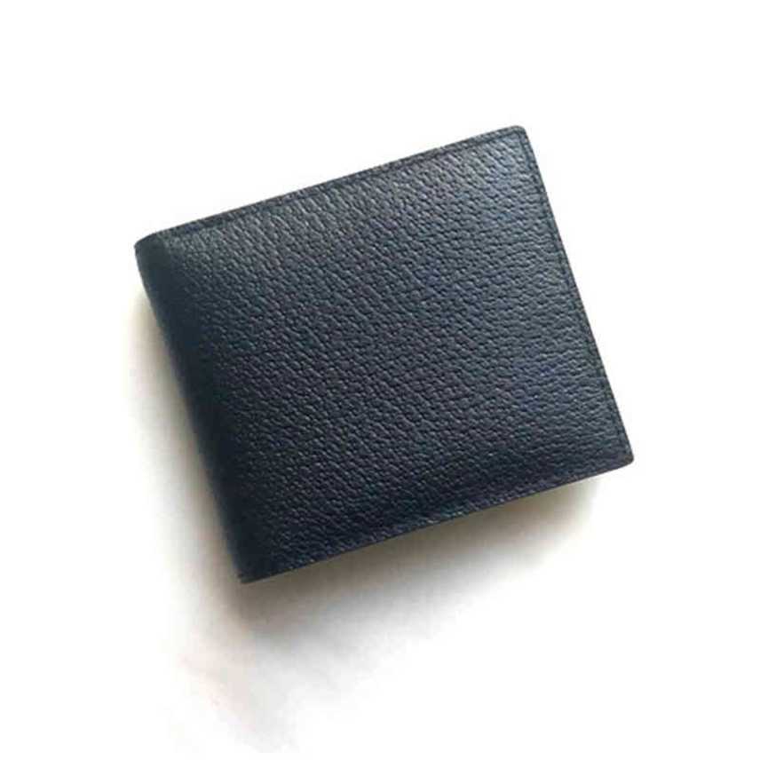 

Purses wallet men's new leather short WALLET Fashion Wallets, Black