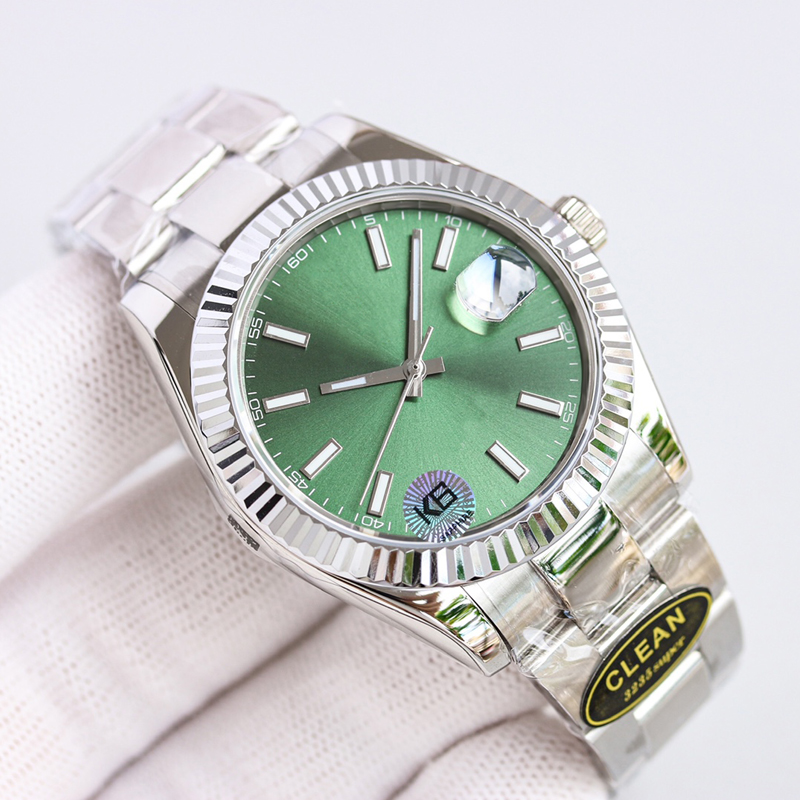 

Clean Factory Mens luxury watches V11 Silver Case Green dial 126331 Sapphire glass Datejust ETA2836 Automatic Movement waterproof Watch 904L Original Clasp, 01 with box