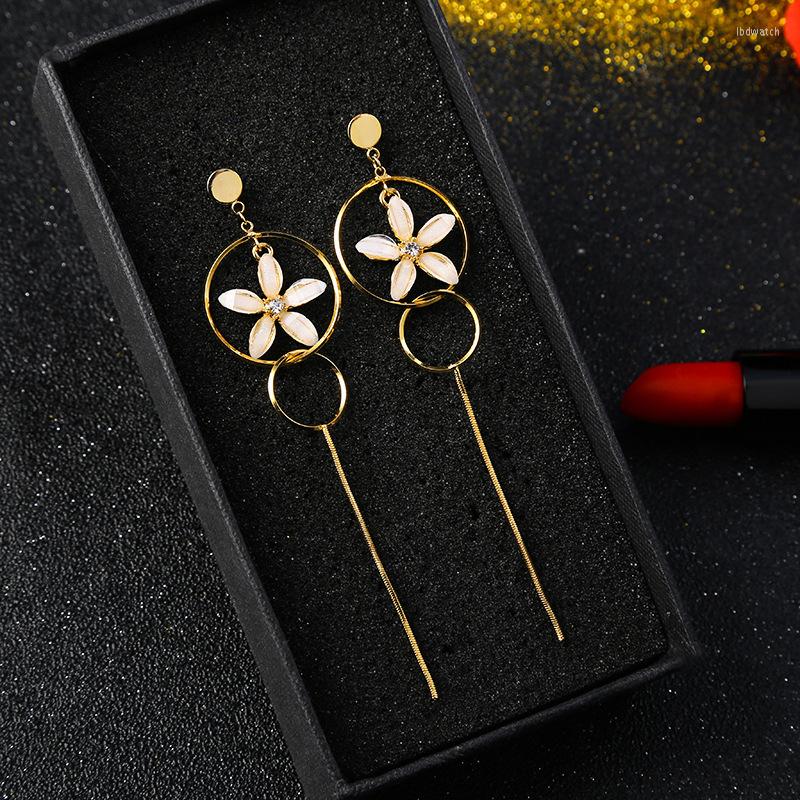 

Dangle Earrings Fashion 2022 Ladies Cute Spray Paint Metal Flower For Women Korean Jewelry Kids Girls Gifts Earring Brinco