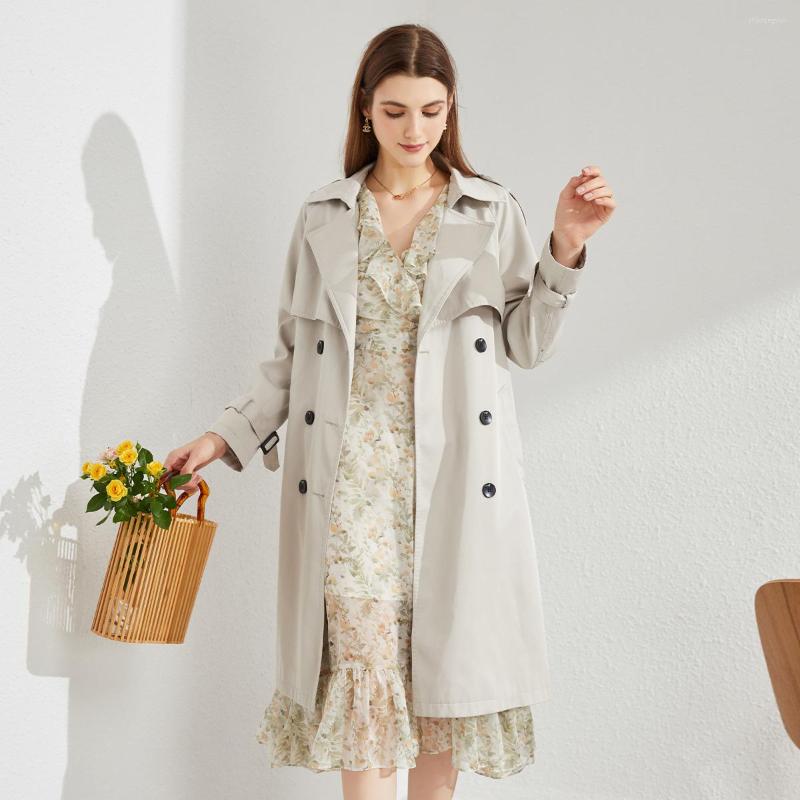 

Women' Trench Coats 2022 Spring Dress Minimalist Long Windbreaker Loose Cover Meat Versatile Small Woman Coat, And priority issue