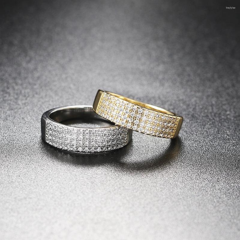 

Cluster Rings Women's Ring Trendy Concise Cubic Zirconia Gold Color Stacking Crystal Finger Accessories Jewelry Dropship Suppliers R746
