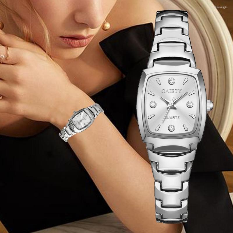 

Wristwatches Women Watch Luxury Rhinestone Stainless Steel Quartz Watches For Ladies Elegant Clock Gifts Business Female Relogio Feminino, G635-bw-wh