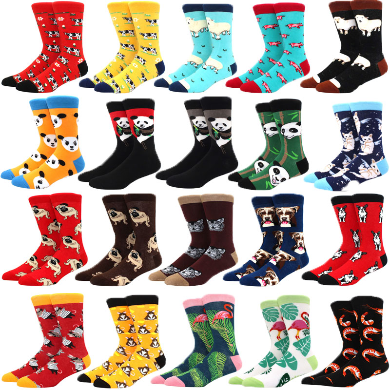 

Socks Men Happy Fun Printing Art Cute Spring Animal Panda Cow Sheep Bldog Cotton Fashion Harajuku Colorf 39S Drop Delivery 2022 Smtnw, As details