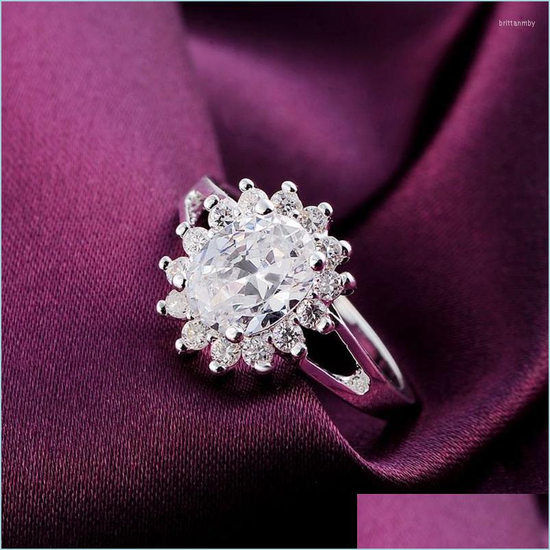 

Cluster Rings Cluster Rings Sterling Sier Ring Firework Zircon For Woman Charm Jewelry Engagement Gift R145Cluster Brit22 Drop Delive Dhuy3