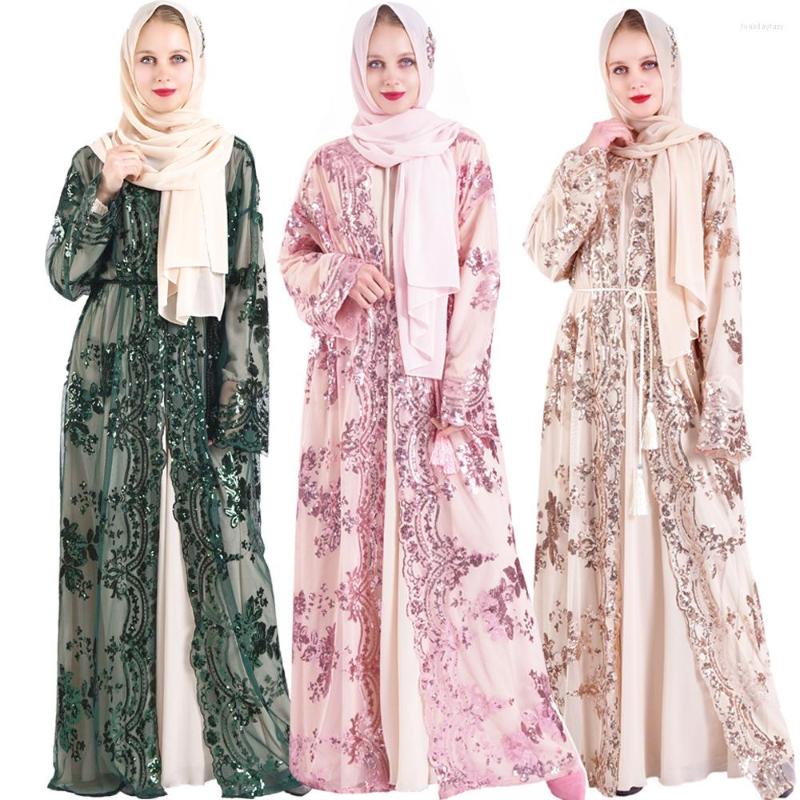 

Ethnic Clothing Ramadan Eid Open Kaftan Muslim Dress Abayas For Women Dubai 2022 Sequin Chiffon Kimono Cardigan Robe Caftan Turkey Islam