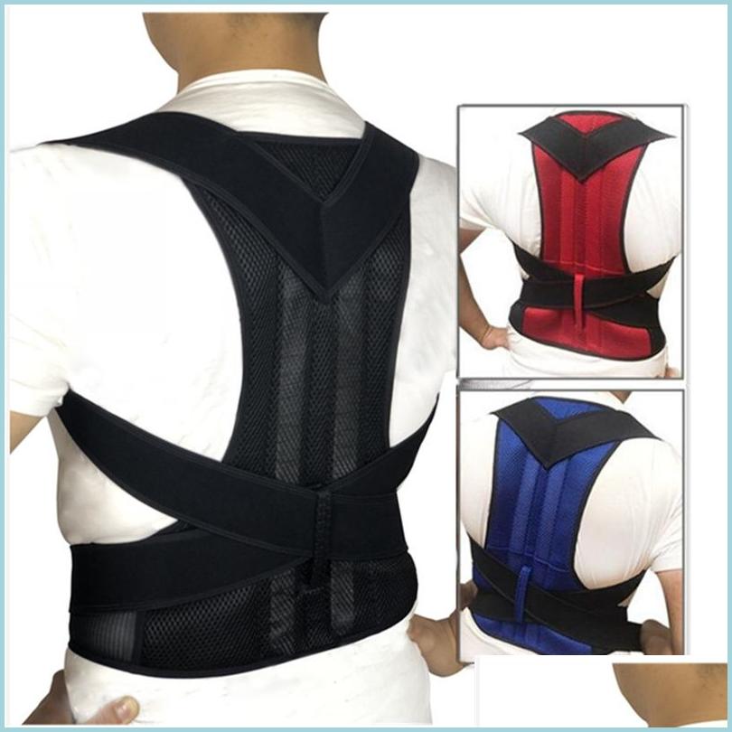 

Body Braces Supports Back Waist Posture Corrector Adjustable Adt Correction Belt Trainer Shoder Lumbar Brace Spine Support Belts V Dhy9H, As the pics showed