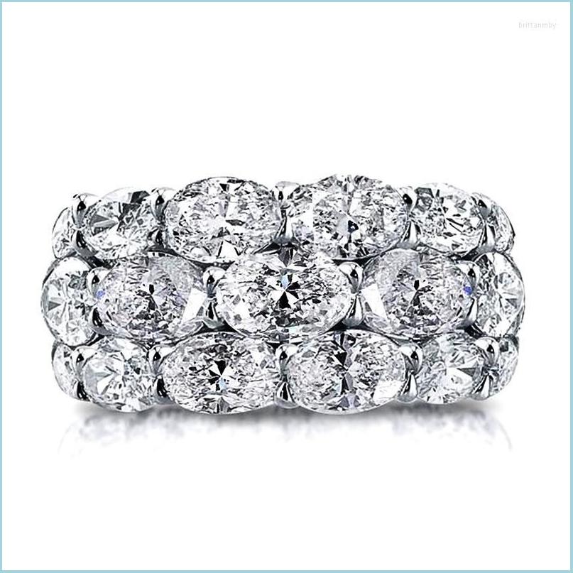 

Cluster Rings Cluster Rings Hollow Zircon Ring Sier Color Engagement Wedding Band For Women Bridal Promise Party Jewelry Gift Drop D Dhxj2