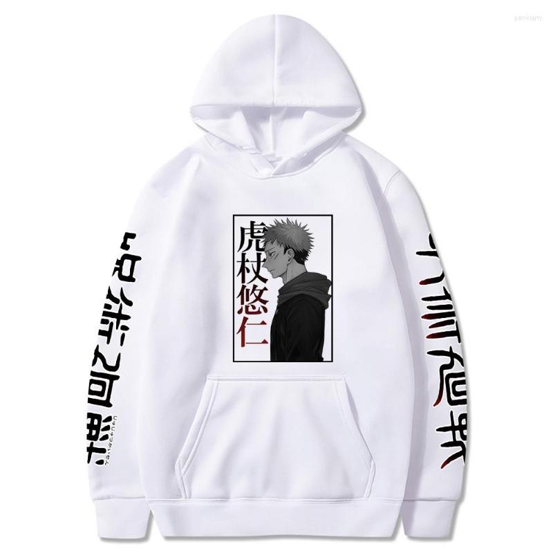 

Men's Hoodies Jujutsu Kaisen Yuji Itadori Men Hip Hop Fashion Streetwear Winter Warm Pullover Harajuku Causal Sweatshirt Male, Black