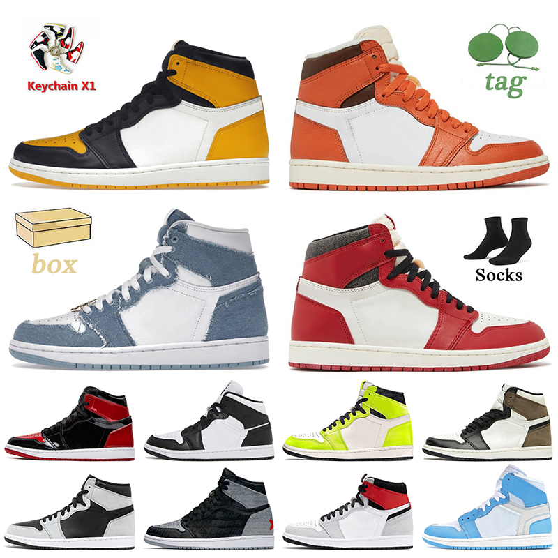 

Basketball Shoes Jumpman 1 Taxi Starfish 1s Denim High OG Lost and Found Yellow Toe Taxi Patent Bred Mid Homage Dark Mocha Heirloom Stage Haze Trainers Sneakers, E42 high og light smoke grey 36-46