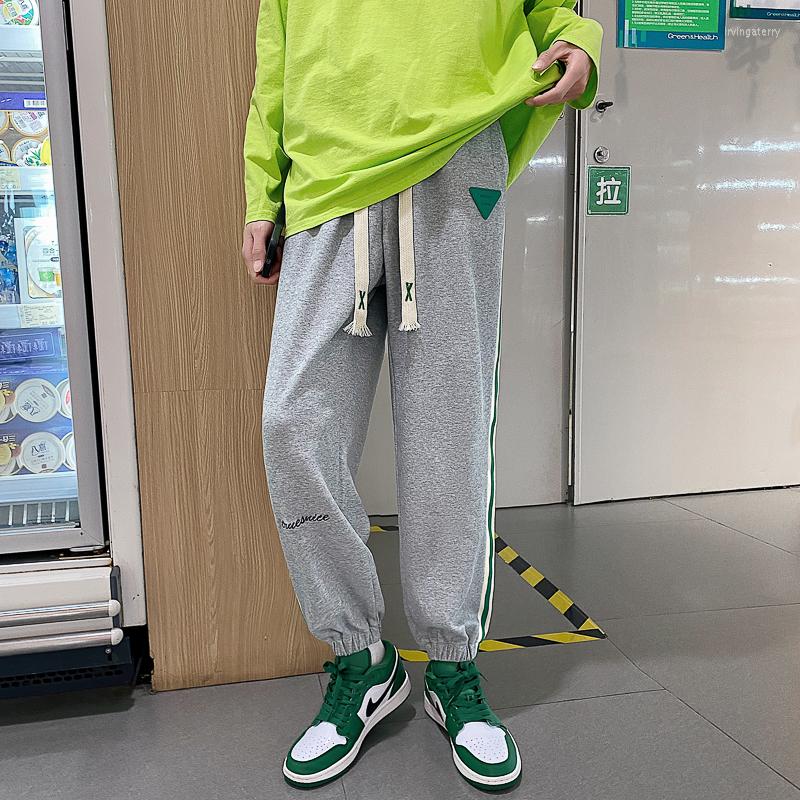 

Men's Pants Casual Men's Spring Leg Trend Loose Straight Versatile Side Stripe Sports, Black