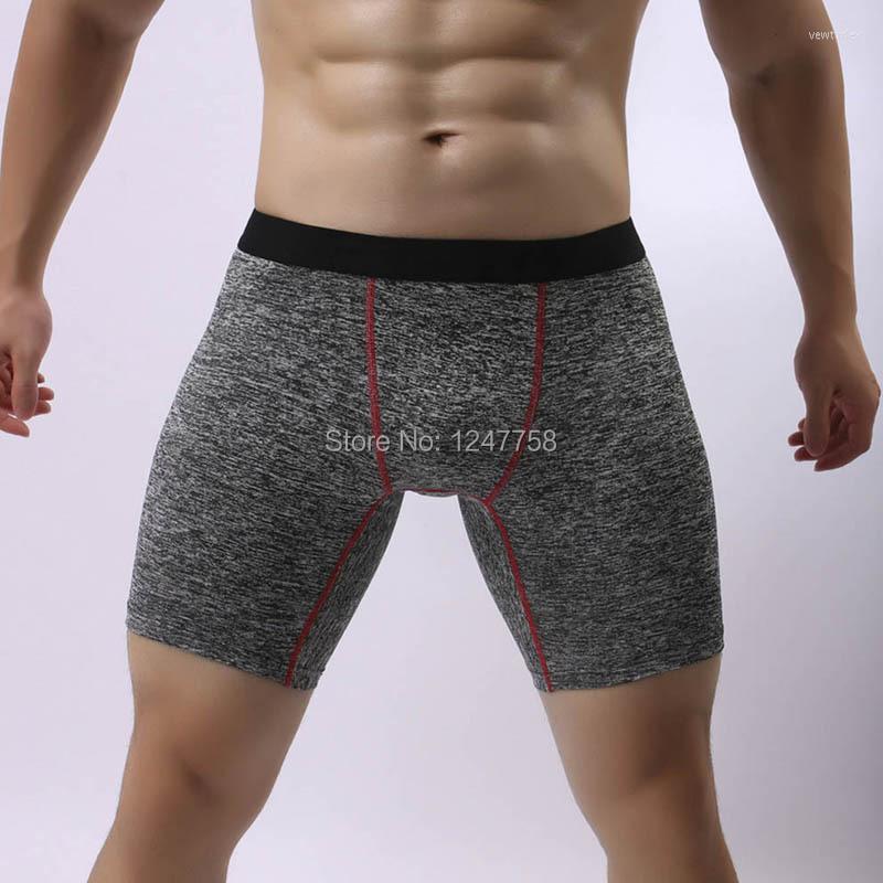 

Underpants Men's Long Underwear Athletic Supporter Body Sculpting Sport Pants Boxer Shorts, Black