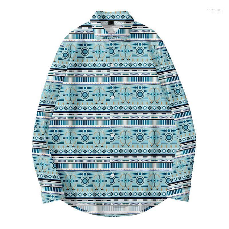 

Men's Casual Shirts Men's Autumn Simia Thin Loose Beach Flower Shirt XL Hawaiian Vacation Long Sleeve Wild, Purple