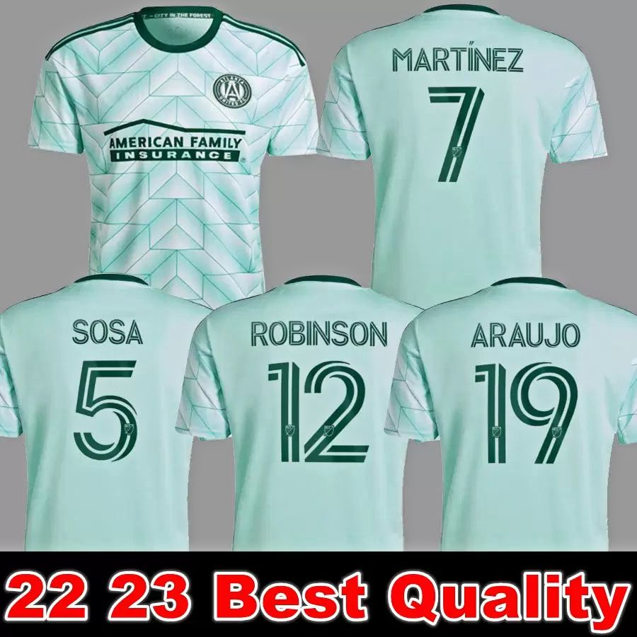 22 23 MLS ATLANTA UNITED FC SOCCER JERSEYS 2022 2023 AWAT MAILLOTS DE FOOD BARCO ROBINSON DAMM FOOTBOLL 1031