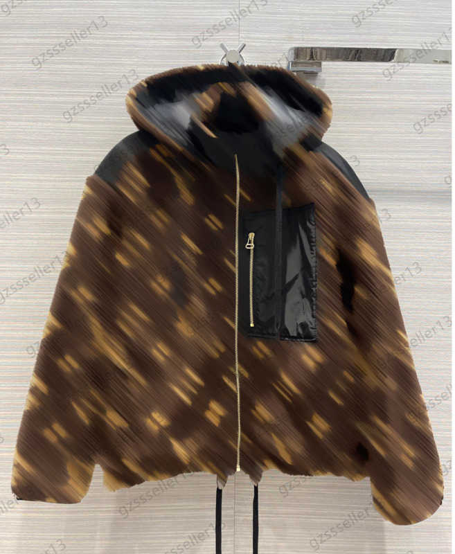 

Womens Jackets Teddy Wool Jacket Letter Logo Printing Environmentally Friendly Artificial Wool Detachable Hood Coats Profile Thicken Women Clothing 1970, 14