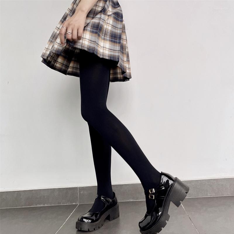 

Women Socks Ladies Retro Milky White 120D Velvet High Stretch Stockings Dark Silk Impenetrable Meat Thin Rompers, A2