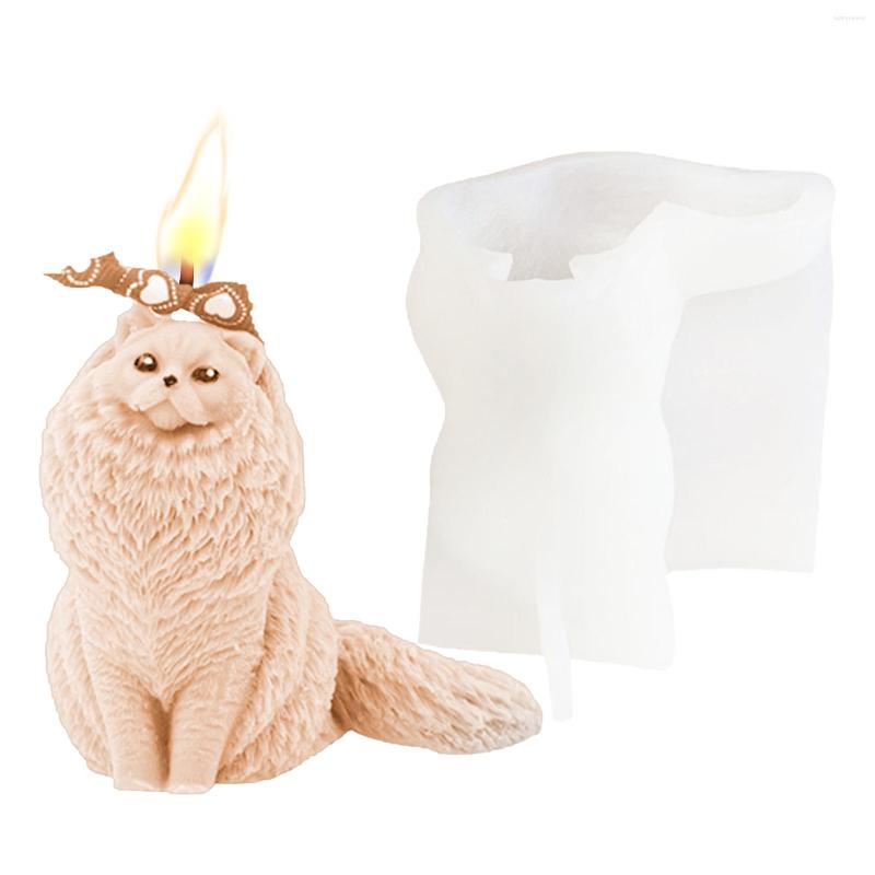 

Baking Tools 3D Cat Candle Molds Silicone Mold Made With Food-grade DIY Candles Soaps Cakes Puddings Chocolates And Other