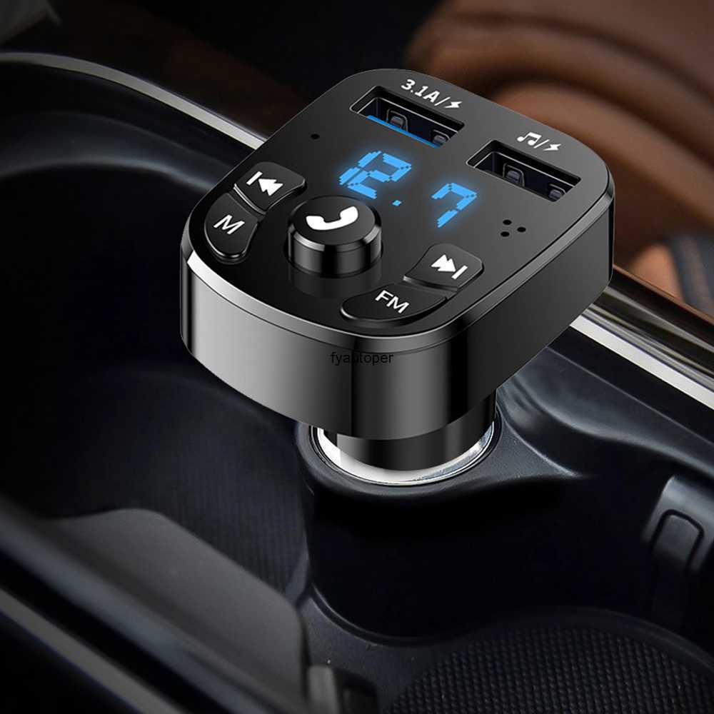

USB ChargerCar Kit FM Transmitter Bluetooth Audio Dual USB Car MP3 Player autoradio Handsfree Car Charger 3.1A Fast Charger Car Accessories