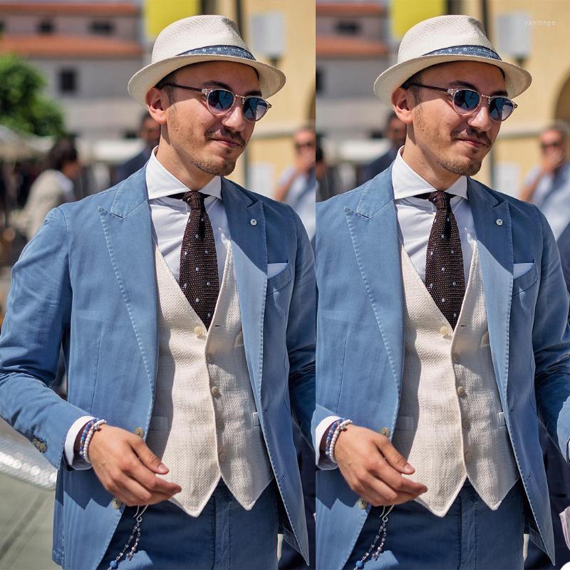 

Men's Suits Men's & Blazers Spring Designed Men Tuxedos Fashion Latest Classic Peaked Lapel Jacket Casual Daily Wear Blazer 2 Pieces, Khaki