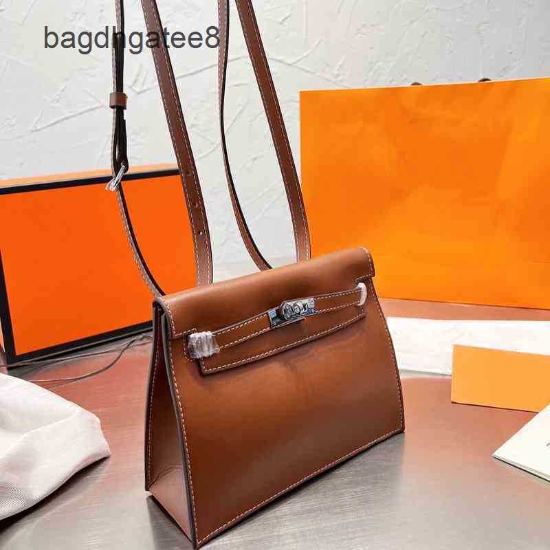 

Bag Fashion Flip Single Designer Shoulder Hermee Versatile Bags Danse Messenger Kellysbag Crossbody Handbag Cowhide Wt1k, Black