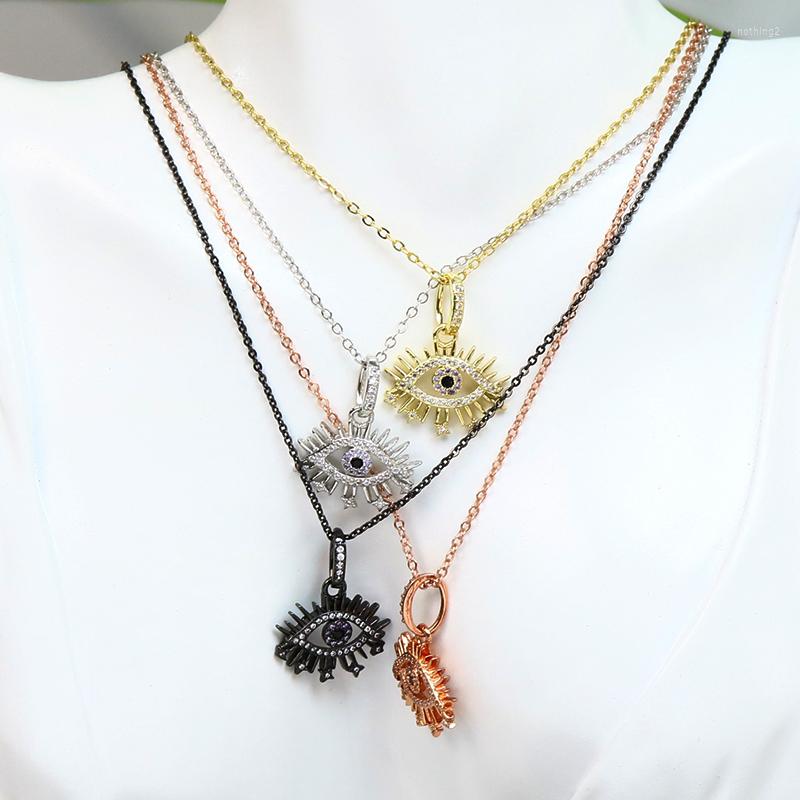 

Pendant Necklaces 10 Pcs Eyes Necklace Fashion Jewelry Pandant Mix Color