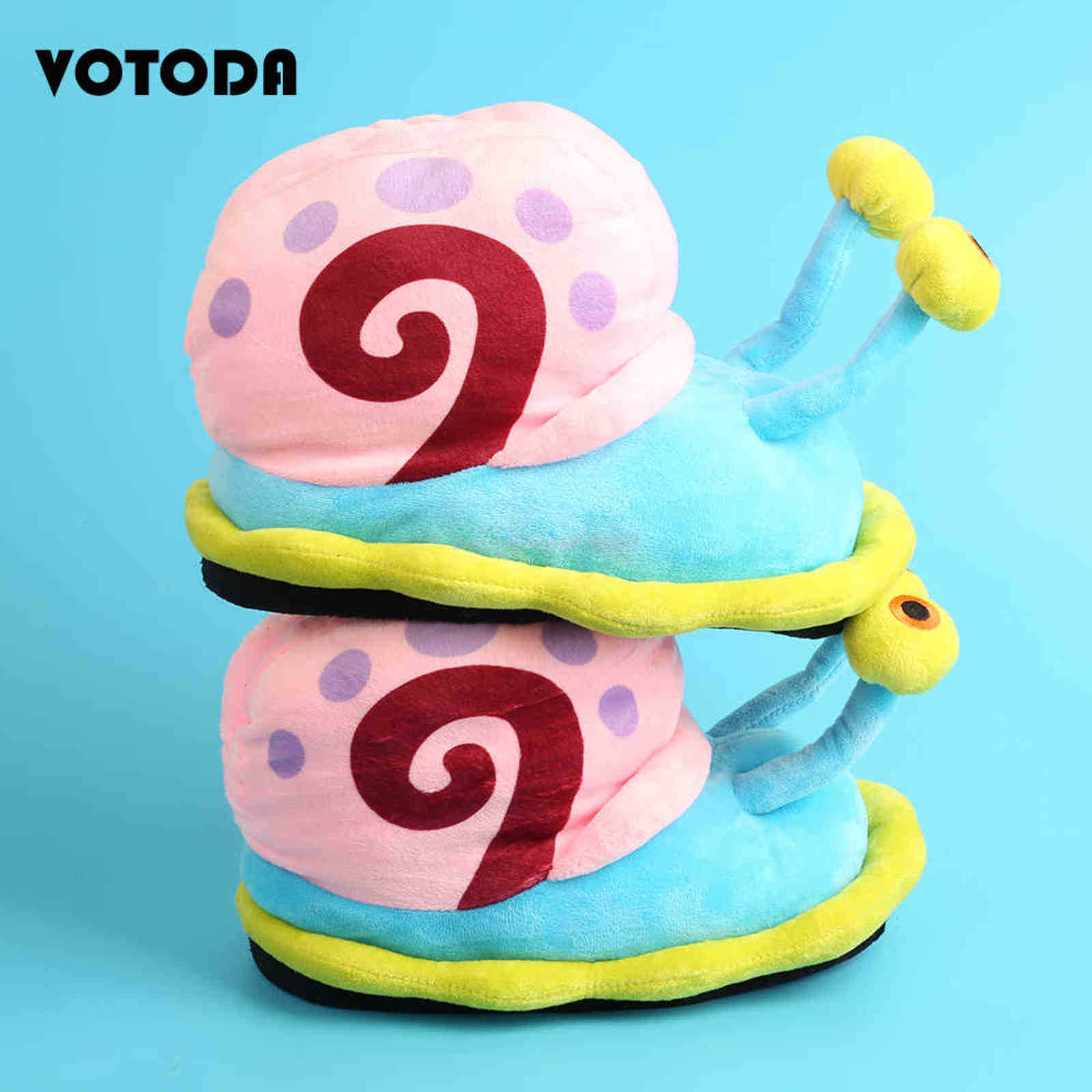 

2022 NewSlippers Winter Home Plush Cartoon Slippers Cute Snail Shoes Women Slippers Warm Indoor Flat Flip Flops Fa Funny House Furry Slides 110122H, Make up the difference