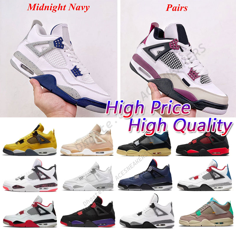 

designer Basketball Shoes Mens Trainers Sport Sneakers Red Thunder Infrared Cat Bred University Blue Shimmer Royalty Og Outdoor Jorden 4 4S Men Women Jumpman, As pic31